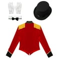 thumbnail image 5 of TiaoBug Women's Circus Ringmaster Costume Long Sleeve Fringe Jacket Halloween Party Costume Lion Tamer Suit Red XXL, 5 of 6