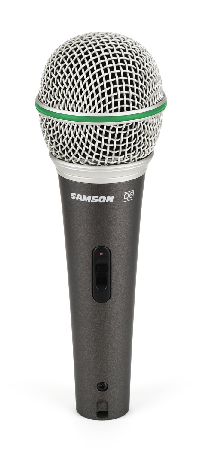 Samson Q6 Handheld Microphone Bundle with Desktop Microphone Stand + Mic Muff + XLR Cable + Fibertique Cleaning Cloth - image 2 of 5