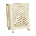 thumbnail image 3 of Cesta para ropa sucia, cesta para la colada del baño con ruedas, estante de almacenamiento multifunción de gran capacidad para apartamento, dormitorio SG, 3 of 9