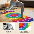 thumbnail image 4 of Rainbow Tie Dye Mandala Hot Yoga Mat Towel Non Slip for Hot Yoga - Quick-Drying Yoga Mat Cover with 4 Corner Pockets with Travel Bag - Hot Yoga Towel Non Slip 74"x26", 4 of 6