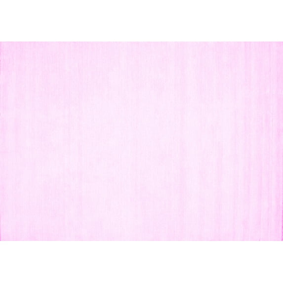 Ahgly Company Indoor Rectangle Solid Pink Modern Area Rugs, 8' x 10'