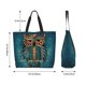 thumbnail image 5 of Fotbe Owl In Blue Bolsa Tote Estética de Lona con Estampado para Mujer - Bolsa Reutilizable de Hombro Casual para Vacaciones, Compras, Trabajo y Gimnasio, 5 of 8