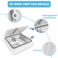 thumbnail image 3 of Évent de Toit de RV, Évent de Plafond de Remorque Bloquant les Débris Tige de Support Réglable Favorise le Flux d'Air Évent Supérieur de RV pour Yachts, 3 of 7