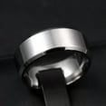 thumbnail image 4 of 8mm Silver Brushed Bands 316L Stainless Steel Men Women's Wedding Ring Size 5-15, 4 of 6