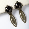 thumbnail image 3 of Crescent moon symbol Book Marks: Vintage Copper-Colored Lace Bookmarks - Stainless Steel Material - Ideal Book Accessories for Readers and Book Lovers - Set of 2, 3 of 5