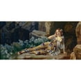 thumbnail image 2 of Talbot Hughes 14x9 Black Ornate Wood Framed Double Matted Museum Art Print Titled: Echo (1900), 2 of 5