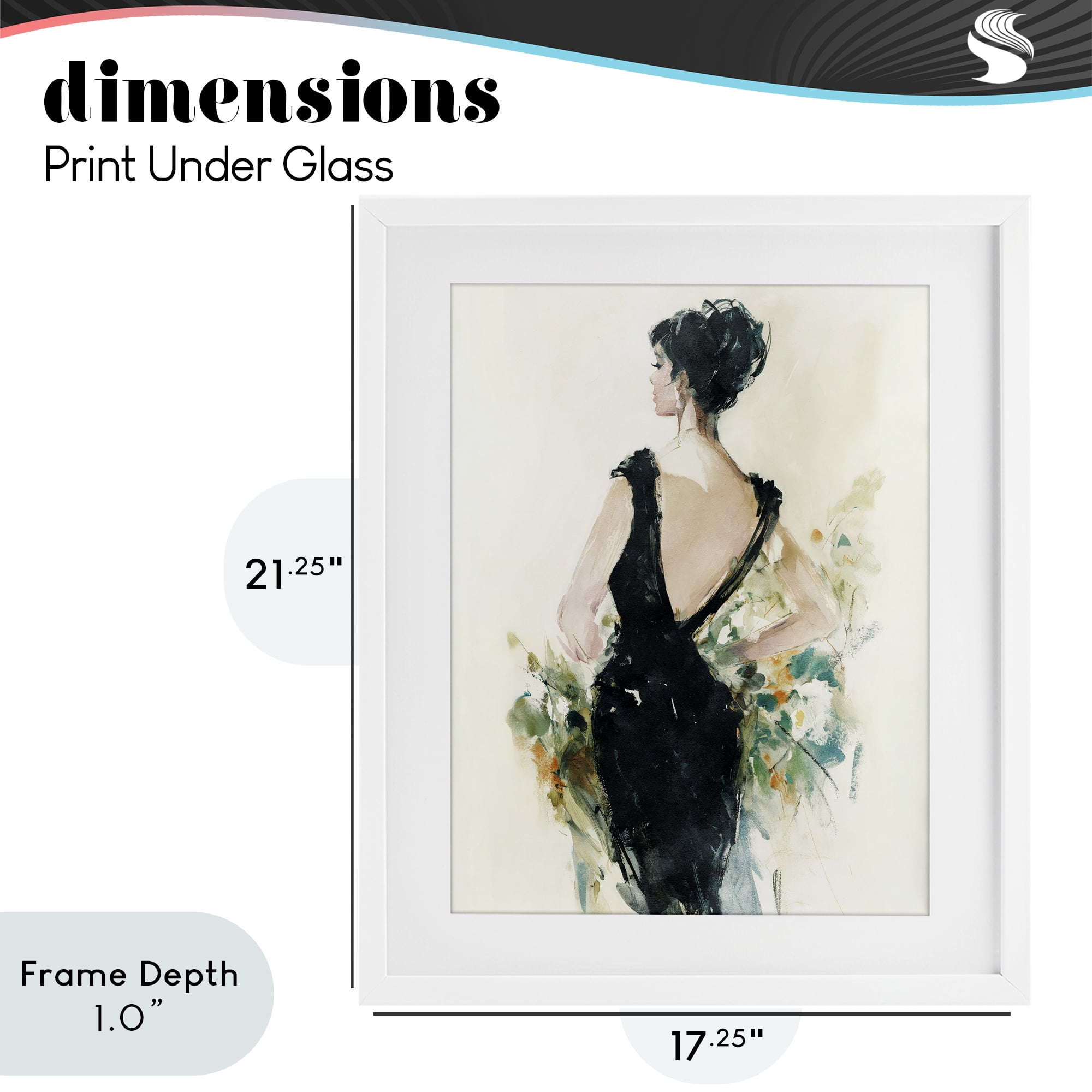 Stupell Industries Backless Reverie Gown White Framed Print Under Glass, design by Svetlana Aleynikova