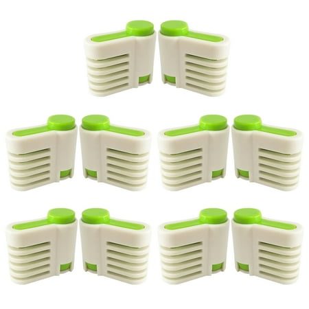 

Gong 5 Pairs DIY Cake Slicer Adjustable 5 Layers Slicer Cutting Fixator Guide Tool Stratification Cake Cutter Bread Slice Leveler (Green)