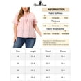 thumbnail image 6 of Agnes Orinda Women's Plus Size Tassel Shirts Summer Tops Hollow Out Ruffled Sleeve Lace Blouses 2X Pink, 6 of 6