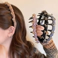 thumbnail image 5 of Dbuoem Women Headband Shiny Rhinestones Fabric Cover Hair Hoop Teeth Headband Hair Accessories, 5 of 8