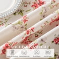 thumbnail image 3 of Rectangle Tablecloth Pastoral Style, Waterproof & Stain Resistant Table Cloth Wrinkle Free Table Cover for Dining/Kitchen/Patio, Washable Indoor & Outdoor Use, 140*180cm Red, 3 of 5