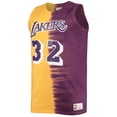 thumbnail image 2 of Men's Mitchell & Ness Magic Johnson Purple/Gold Los Angeles Lakers Big & Tall Profile Tie-Dye Player Tank Top, 2 of 3