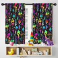 thumbnail image 5 of Blackout Kids Curtains,Colorful Mushroom Star Black Pattern Childrens Insulated Curtains Set Of 2,Bedroom Essentials,Toddler Room Decor 42"x54", 5 of 5