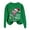 Green, variant on Women's Christmas Santa's Favorite Printed Crew Neck Sweatshirt Knit Long Sleeve Ladies Sweatshirts Hoodie Workout Women Graphic Workout Tops Women Distressed Pullover Extra Long Sweatshirt