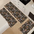 thumbnail image 3 of Vintage Kitchen Rug Sets 3 Piece, Boho Mushroom Kitchen Rugs and Mats Non Skid Washable, Soft and Non Slip Rubber Back Floor Mats for Hallway Entryway Laundry Room Black, 3 of 6