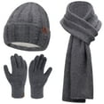 thumbnail image 5 of FZ FANTASTIC ZONE Womens Winter Warm Knit Beanie Hats and Touchscreen Gloves Long Scarf Sets with Sequins Thick Fleece Lined, 5 of 6