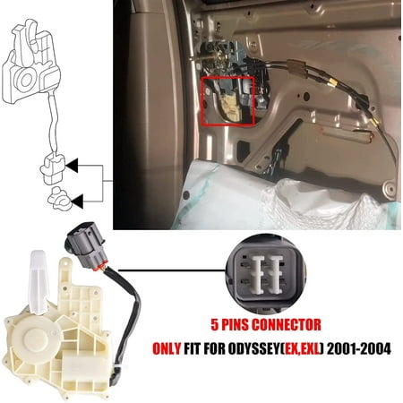Dyfrio Left Sliding Door Lock Power Actuator Assembly Compatible For Honda Odyssey Ex Exl 2001 2004 Driver Side Rear Repair 72663s0xa11 Canada Dyfrio Left Sliding Door Lock Power, 2001 Honda Odyssey Sliding Door Repair