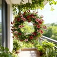 thumbnail image 2 of JHyouerji Spring Wreaths for Front Door Artificial Wreath with Eucalyptus Leaf for Spring Summer Easter Outdoors Farmhouse Wall Wedding Porch Home Decor, 2 of 6