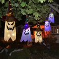 thumbnail image 2 of LED Halloween colgante fantasma brillante decoración fiesta de Halloween vestir brillante mago sombrero lámpara Horror patio decoración al por mayor xuanjing unisex, 2 of 2