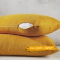 thumbnail image 2 of 3S Brother's Solid Color Cushion Cover Velvet Look Home Décor Throw Pillow Case with Invisible Zipper Set of 2 Pieces for Chair Couch Bedroom & Livingroom Décor Pillowcase - M-Yellow 12"x20" Each, 2 of 9