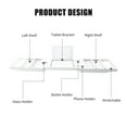 thumbnail image 2 of Mistaha Bathtub Caddy Tray Adjustable Bamboo Spa Bathtub Caddy Organizer Book Glass Holder Tablet or Smartphone Bracket Bath Organizer Nonslip Bottom Extendable Sides, 2 of 8