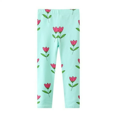 

Phenas Girls Cute Floral Cotton Full Length Leggings