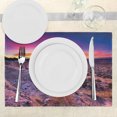 thumbnail image 3 of Ambesonne Nature Place Mats Set of 4, Sunrise Sky Horizon Dusk, Standard Size, Purple Blue, 3 of 6