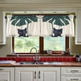 thumbnail image 3 of Yayeee Kitchen Curtains Tier Set of 2 Light Filtering 57"x36" Over Sink Window Panels, Black Cat Plants, 3 of 7