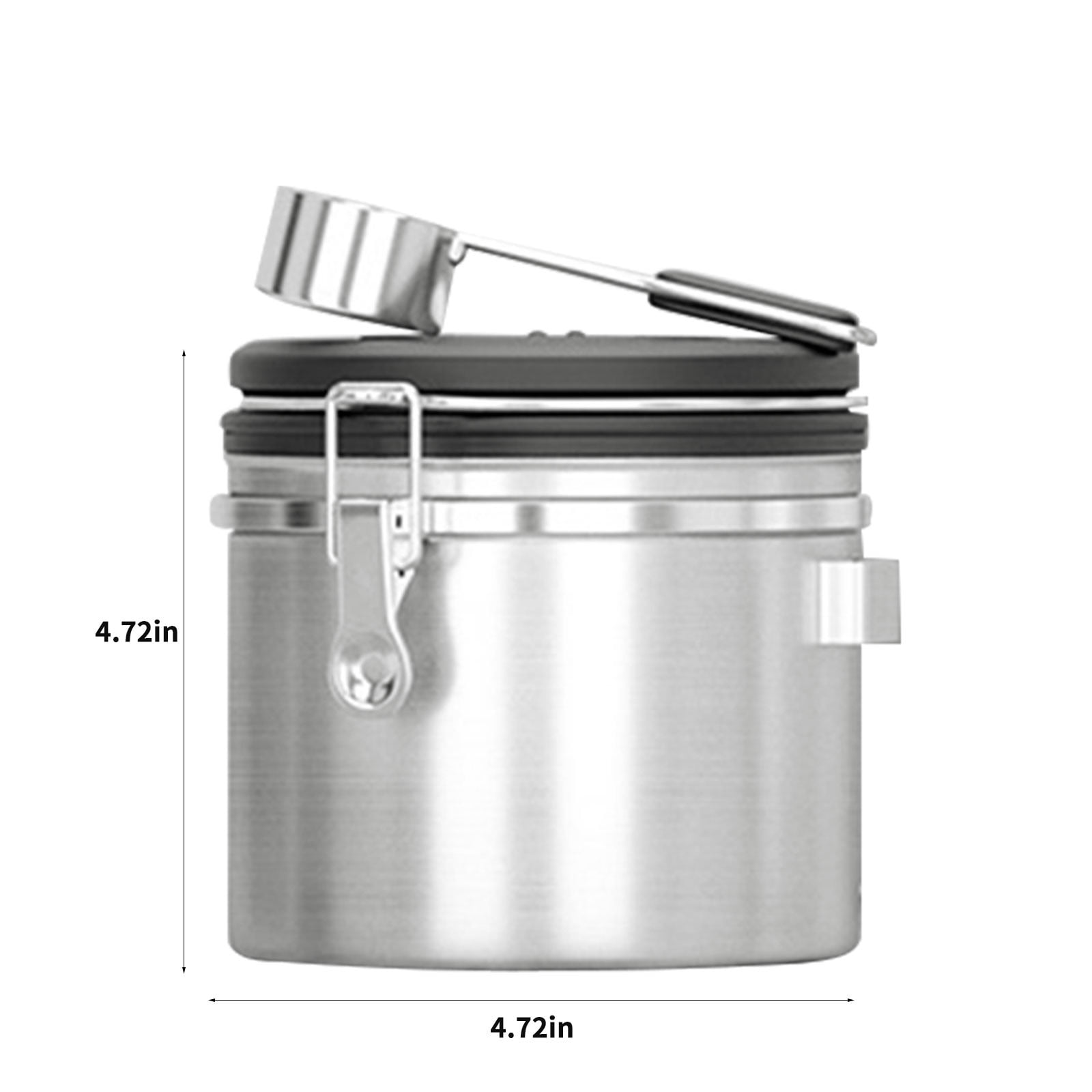 Dvumao Storage Containers, Coffee Canister, Airtight Stainless Steel Kitchen Food Storage Container With Date And For Grounds Coffee,Beans, Tea, Flour, Cereal, Sugar(1.2L), Mom Gifts