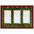thumbnail image 1 of Metal Light Switch Plate Cover Elegant Starry Night Maroon Green Frame FRA028, 1 of 13