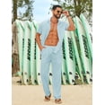 thumbnail image 5 of COOFANDY Mens Linen Outfits Summer Beach 2 Piece Outfits Casual Vacation Clothing Sets, 5 of 7
