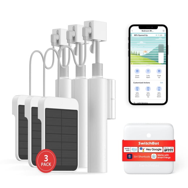 Kit de persianas motorizadas eléctricas inteligentes SwitchBot, paquete de 3
