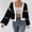 Black winter coats for women, variant on Usmixi 2025 Winter Womens Sweater Coats Womens Sweater Cardigan Winter Soft Cozy Knitted Cotton Sweater Coats Fashion Color Patchwork Long Sleeve Open Front Outwear Tops