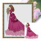 thumbnail image 1 of Bordado Hilo Algodón Ecológico 14CT Novia Impresa En Vestido Punto Cruz46x52cm Rojo, 1 of 9