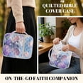 thumbnail image 4 of ZUXONGSY Elephant Hydrangea Butterfly Print Bible Case for Women Quilted Bible Carrier Sturdy Scripture Bag with Handle Journal Case for ChuZU, 4 of 7