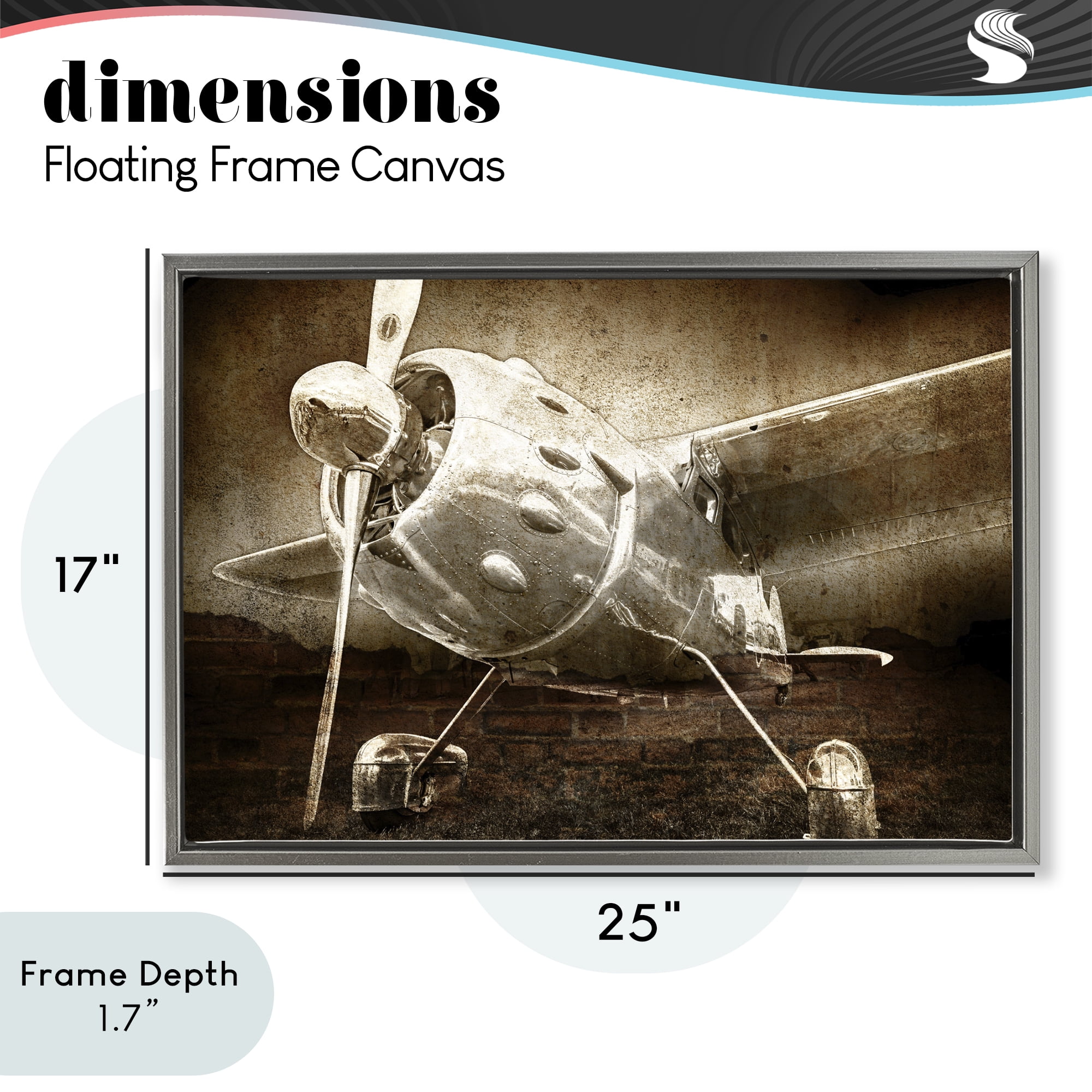 Stupell Industries Taking Flight Vintage Gray Framed Floater Canvas Wall Art, design by Kim Allen