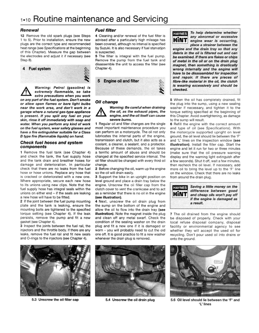 Suzuki GSF650/1250 Bandit & GSX650/1250F (07-14) Haynes Repair Manual ^