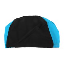 Unique Bargains 1 Pc Elasticity Swim Cap 5.91"x9.25" Lake Blue Black