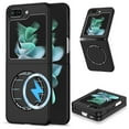 thumbnail image 3 of For Samsung Galaxy Z Flip 7 Matte Magnetic Case Supports Fast Wireless Charging, Slim Hybrid TPU Rubber Shockproof Phone Case Cover by Xpression, Black, 3 of 10