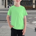 thumbnail image 3 of EnJoCho Kids Cotton Plain T-Shirt Lightweight T Shirt Short Sleeve Boys Girls Tee Tops Classic Casual Shirts for Age 3-14 Years, 3 of 7