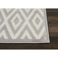thumbnail image 5 of Geometric White/Grey Area Rug by Bellamy Studios, 5 of 6