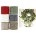 thumbnail image 6 of 6 Rolls Jute Mesh Burlap Cable Ribbons Nature Burlap Rustic Ribbon Gift Wrapping Arches Crafts Setting Ribbons for Party Decoration D 6.3cm Width, 6 of 10