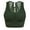 Green, variant on Women Sport Bra Cross Back Seamless Yoga Middle Support Fitness Workout Bra