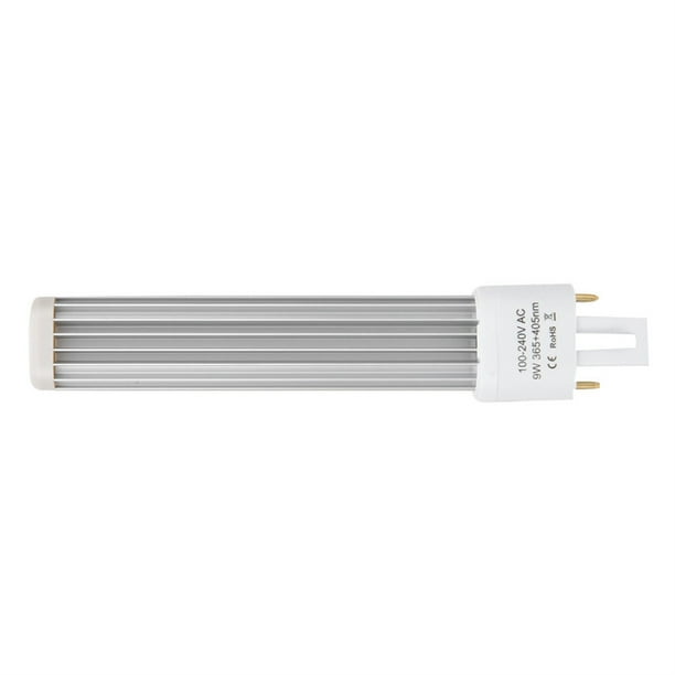 Lámpara de Unas UV Tomo de Bombilla Fuente de Luz Doble LED DE 365 + 405 nm, Giratorio 270, Potencia luminosa de Más de 2000 MW, Para Curar Umas Con 15-30 s