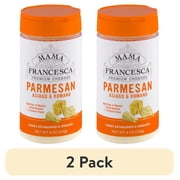 (2 pack) Mama Francesca Parmesan, Asiago & Romano Grated Cheese, 8 oz Shaker