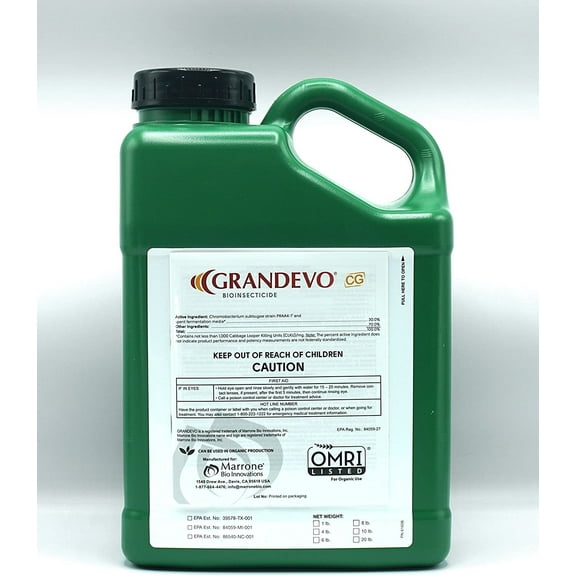 Grandevo CG Biological Insecticide - Ideal For Insect Resistence On Plants - 4 lbs Bottle by Marrone Bio