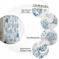 thumbnail image 5 of Shower Curtain Ocean Sea Turtle Blue Coral Waterproof Shower Curtain Set with Hooks for Bathroom Showers,Stalls and Bathtubs,54x78In Sea Starfish Seahorse, 5 of 8