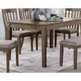 thumbnail image 5 of Wire Brushed Brown Finish 1pc Dining Table with 2 Hidden Drawers Casual Dining Room Furniture, 5 of 6