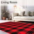 thumbnail image 2 of ODIKA 5'x7' Machine Washable Non-Slip Area Rug, Traditional Highland Tartan Inspired by Vintage Festive High Traffic Rug, Red, 615237, 2 of 7