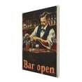 thumbnail image 2 of 8x12 inch Canvas For Painting Bartender ‘bar Open’ Slogan,Classic Bar,Tavern Wall Decor Posters & Prints,Charm Bartender Vintage Style Paintings Canvas,Gift For Wine Lover,Kitchen,Tavern,Bar, 2 of 6